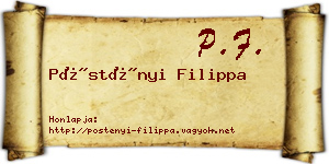Pöstényi Filippa névjegykártya